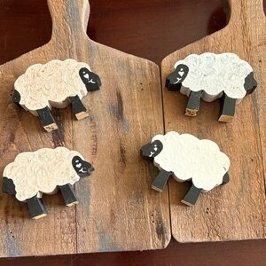 Rustic Sheep Wooden Set